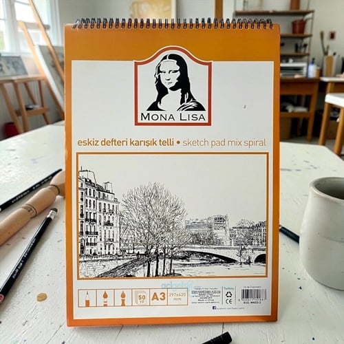 Mona Lisa Eskiz Defteri Karışık Telli A3 50 Yaprak