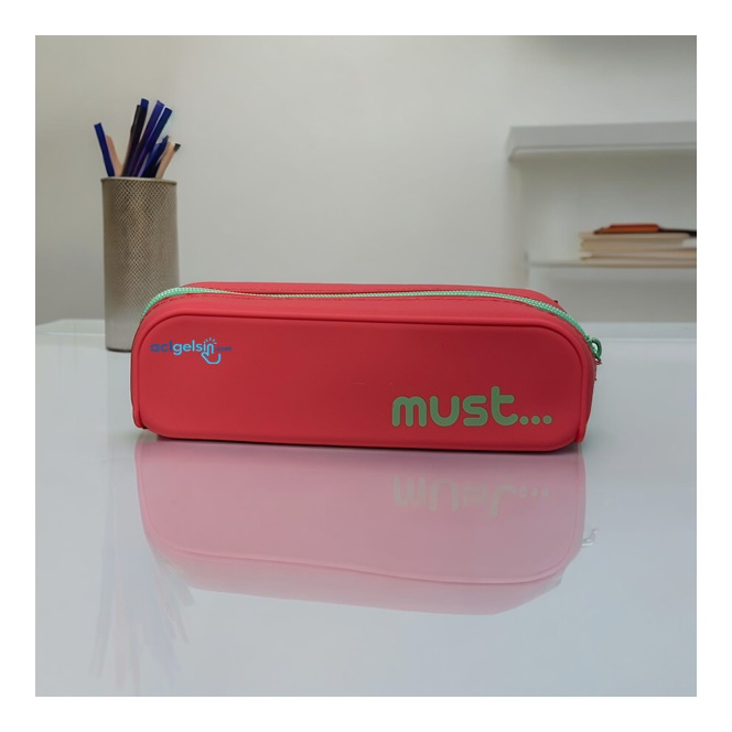 Must Silikon Kalem Çantası Pastel Canlı Renkler