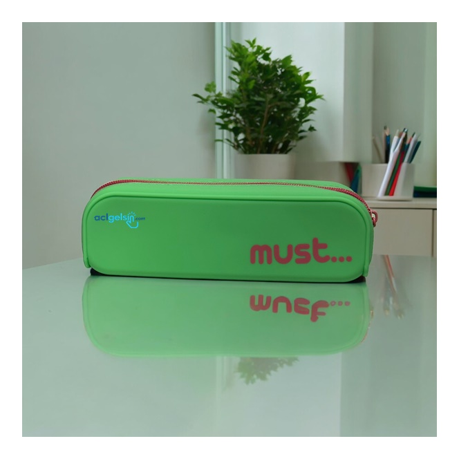 Must Silikon Kalem Çantası Pastel Canlı Renkler