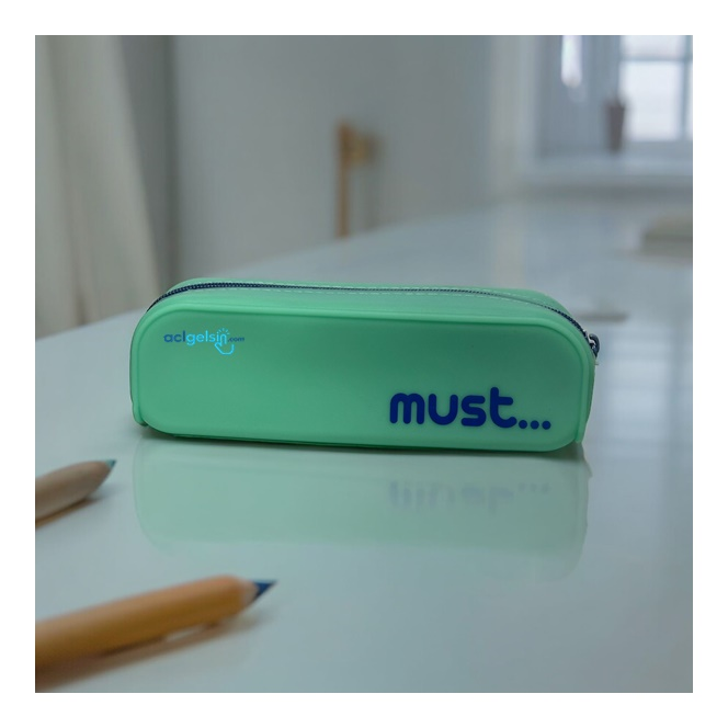 Must Silikon Kalem Çantası Pastel Renk