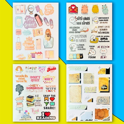 My Dıy Özel Tasarım Rengarenk Sticker Kitabı