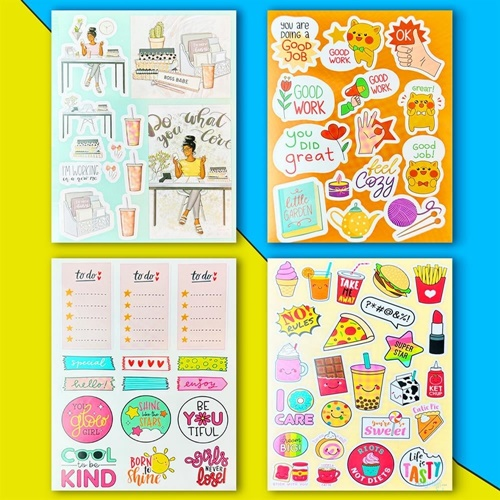My Dıy Özel Tasarım Rengarenk Sticker Kitabı