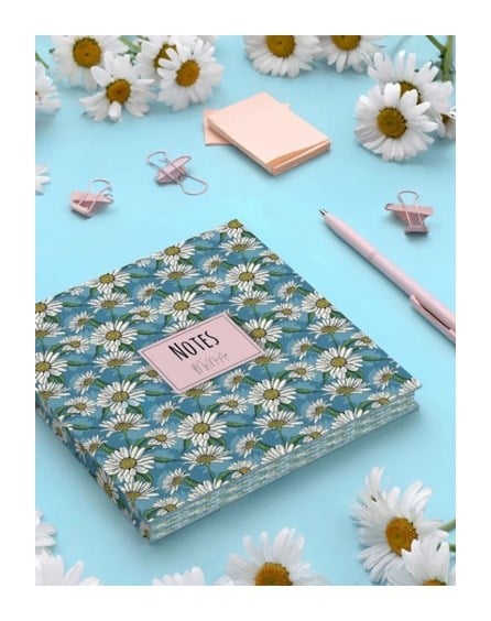 My Mia Art Beyaz Papatya Kenar Baskılı Defter