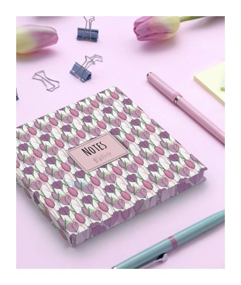 My Mia Art Lale Kenar Baskılı Defter