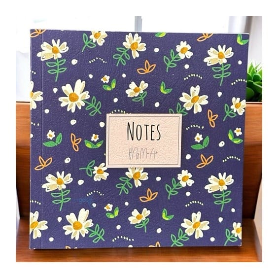 My Mia Art Mavi Papatya Kenar Baskılı Defter