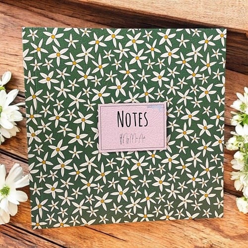 My Mia Art Yeşil Papatya Kenar Baskılı Defter