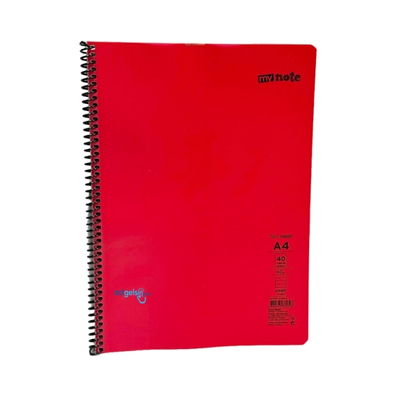 Mynote Flex Neon Spralli Defter A4 40 Yaprak Çizgili