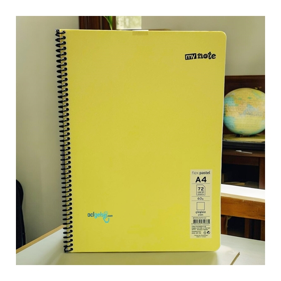 Mynote Flex Pastel Defter A4 72 Yaprak Çizgisiz