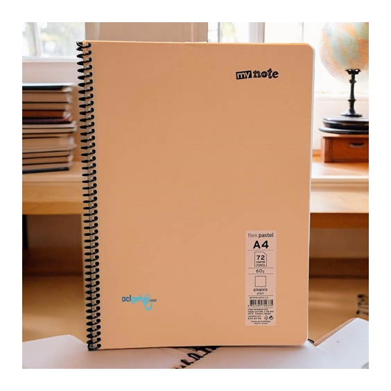 Mynote Flex Pastel Defter A4 72 Yaprak Çizgisiz