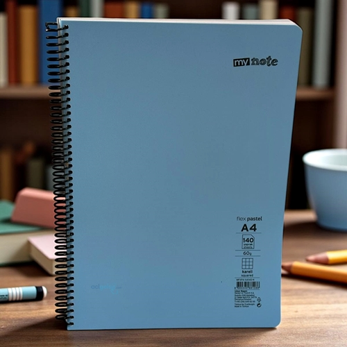 Mynote Flex Pastel Pp Kapak Defter 140 Yaprak A4 Kareli