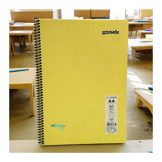 Mynote Flex Pastel Spiralli Defter A4 80 Yaprak Çizgili