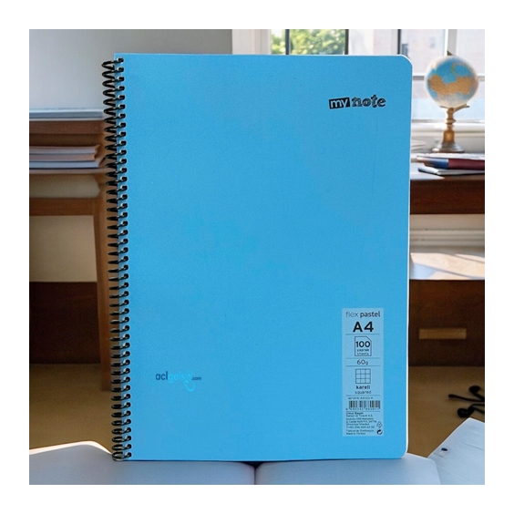 Mynote Flex Pastel Spralli Defter A4 100 Yp Kareli