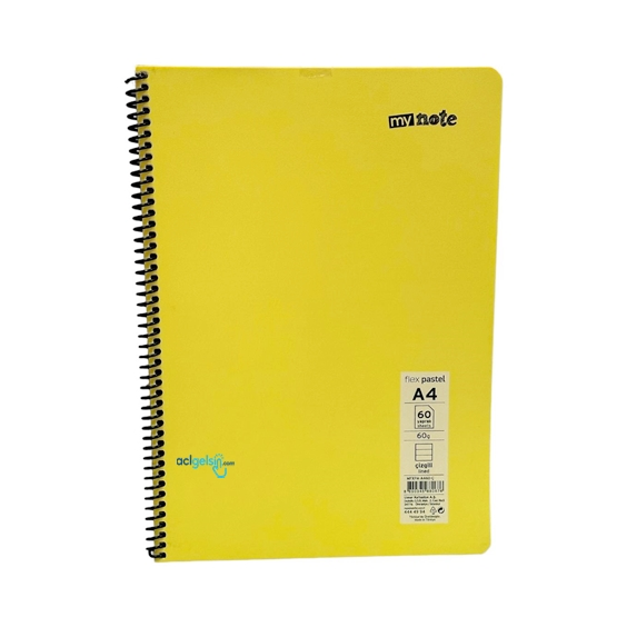 Mynote Flex Pastel Spralli Defter A4 60 Yaprak Çizgili