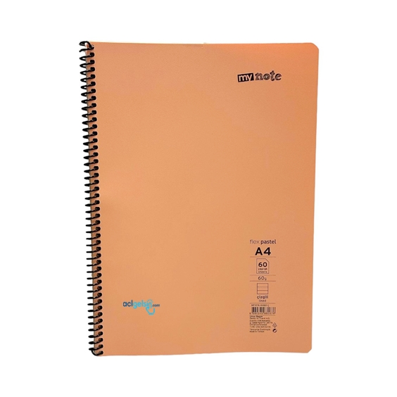 Mynote Flex Pastel Spralli Defter A4 60 Yaprak Çizgili