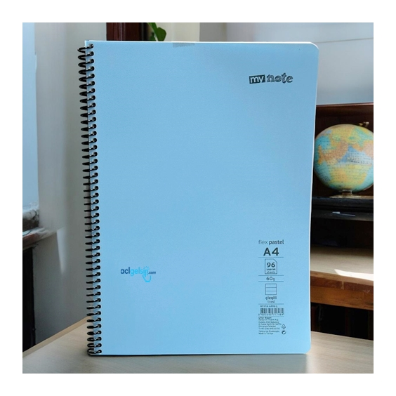 Mynote Flex Pastel Spralli Defter A4 96 Yaprak Çizgili