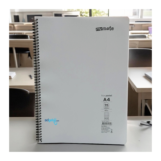Mynote Flex Pastel Spralli Defter A4 96 Yaprak Çizgili