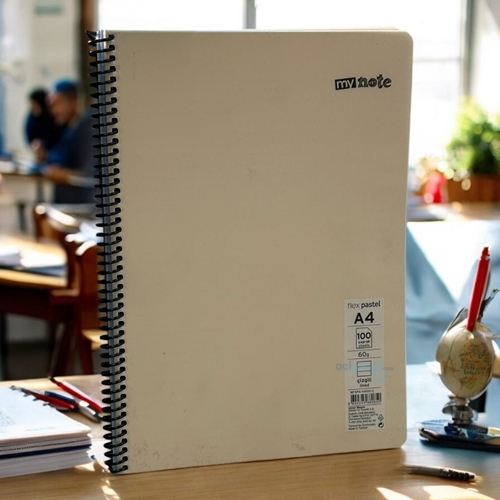 Mynote Spiralli Flex Pastel Defter A4 100 Yaprak Çizgili