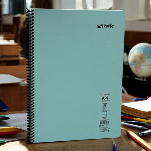 Mynote Spiralli Flex Pastel Defter A4 100 Yaprak Çizgili