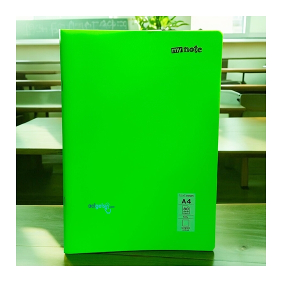 Mynote Text Neon Defter A4 80 Yaprak Çizgisiz