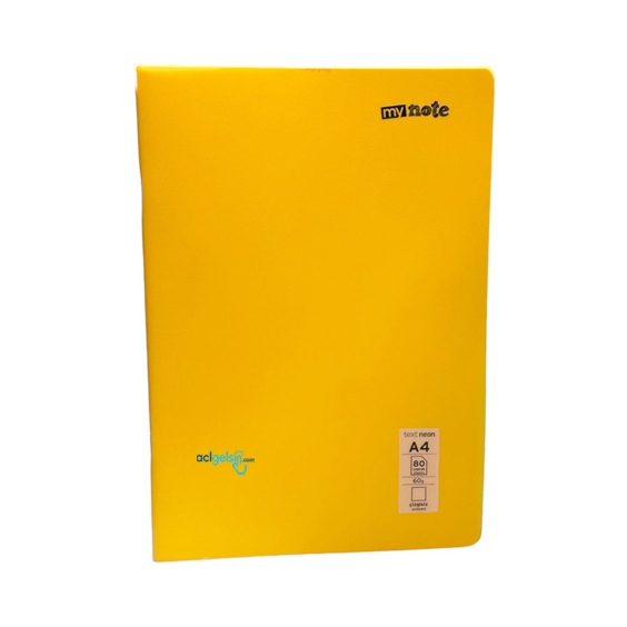 Mynote Text Neon Defter A4 80 Yaprak Çizgisiz