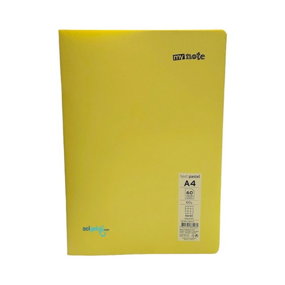 Mynote Text Pastel Defter A4 60 Yaprak Çizgili