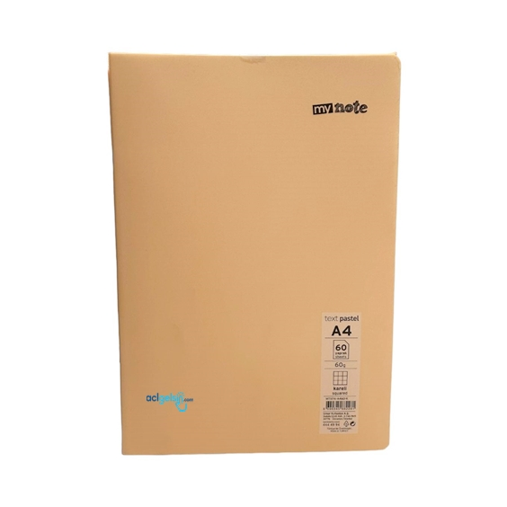 Mynote Text Pastel Defter A4 60 Yaprak Kareli