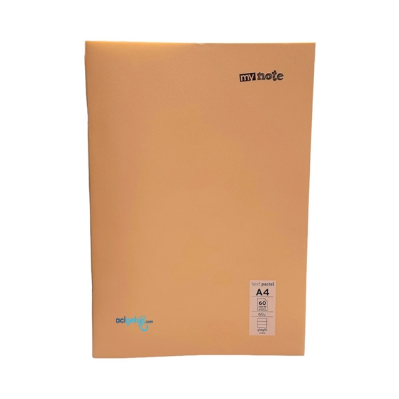 Mynote Text Pastel Defter A4 60 Yaprak Çizgili