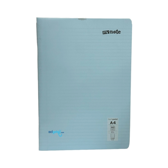 Mynote Text Pastel Defter A4 80 Yaprak Çizgili