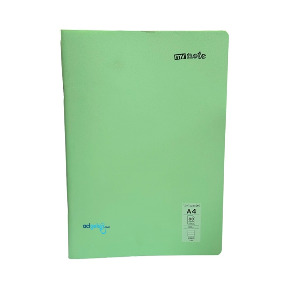 Mynote Text Pastel Defter A4 80 Yaprak Çizgili