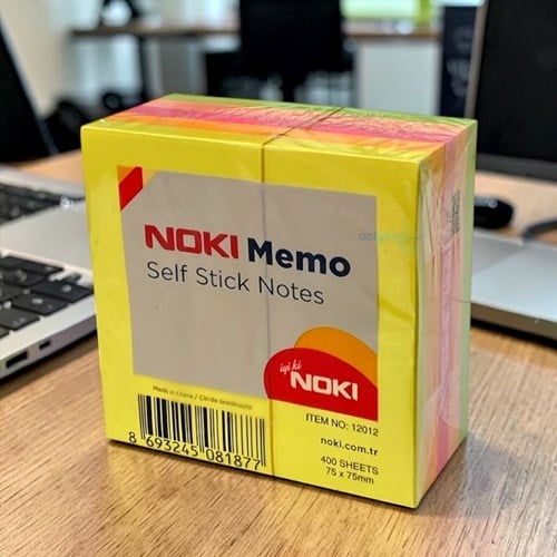 Noki Memo Yapışkanlı Küp Not Kağıdı 5 Renk 75x75mm 400 Yaprak