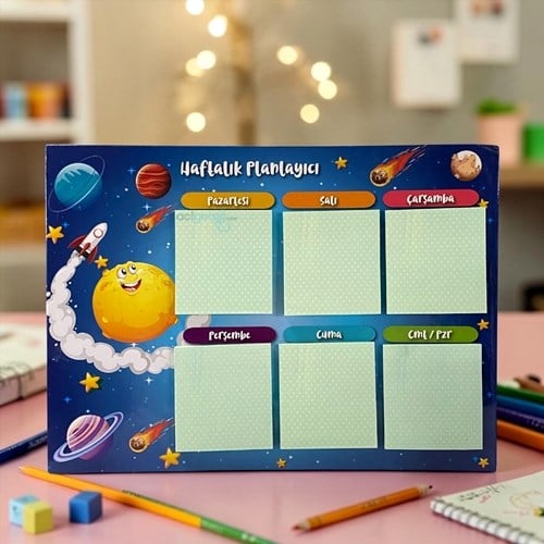 Notyaz Yapışkanlı Not Kağıdı Haftalık Planlayıcı