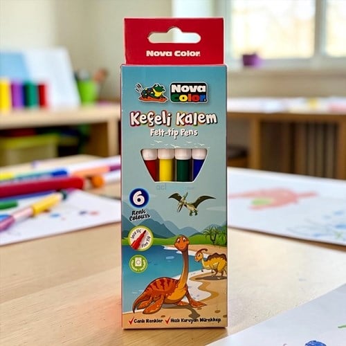 Nova Color Keçeli Kalem 6 Lı Set