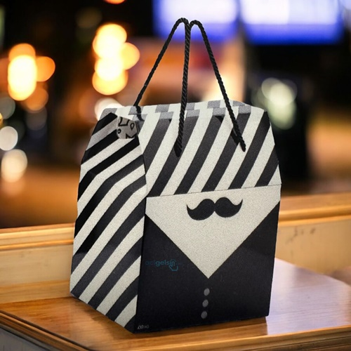 Ogtwo Elite Premium Konsept Tasarım Hediyelik Kutu Çanta Zebra Smokin Bag