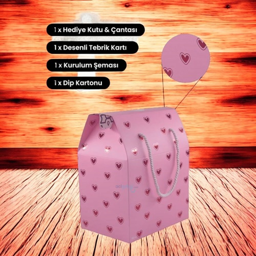 Ogtwo Elite Premium Konsept Tasarım Hediyelik Kutu Çanta Heart Of Love Bag