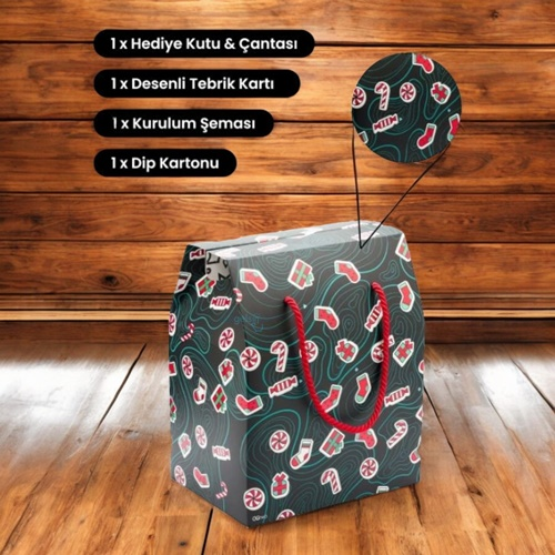 Ogtwo Elite Premium Konsept Tasarım Hediyelik Kutu Çanta Candy Cream Bag