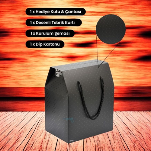 Ogtwo Elite Premium Konsept Tasarım Hediyelik Kutu Çanta Black Bag