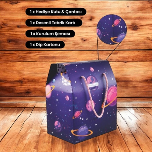 Ogtwo Elite Premium Konsept Tasarım Hediyelik Kutu Çanta Saturn Space Bag