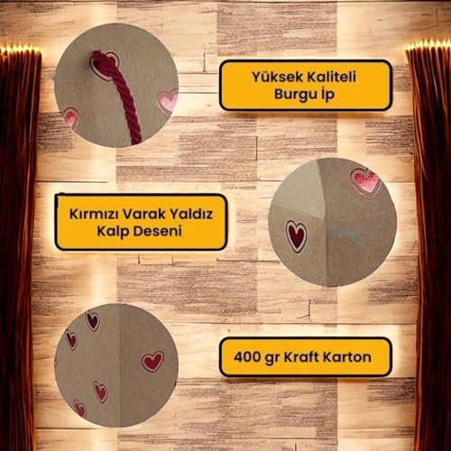 Ogtwo Elite Premium Konsept Tasarım Hediyelik Kutu Çanta Red Kraft Bag