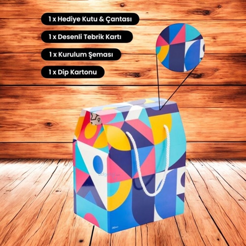 Ogtwo Elite Premium Konsept Tasarım Kraft Hediye Kutusu Gometric Bag