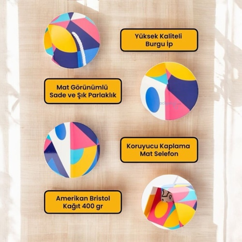 Ogtwo Elite Premium Konsept Tasarım Kraft Hediye Kutusu Gometric Bag
