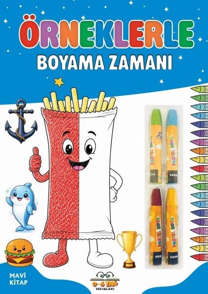 Örneklerle Boyama Zamanı - Mavi Kitap