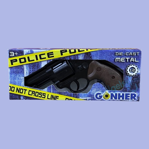 Oyuncak Kapsüllü Tabanca Revolver Police 12li