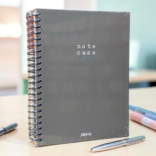 Papirus Note Case Spiralli Sert Kapak 120 Yaprak Çizgili 14x21 Cm
