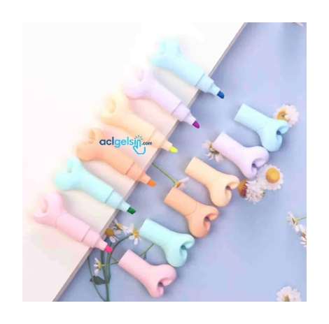 Pastel Kemik Fosforlu Kalem 6 Renk