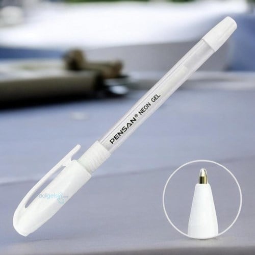 Pensan Neon Jel Kalem Beyaz 1.0mm