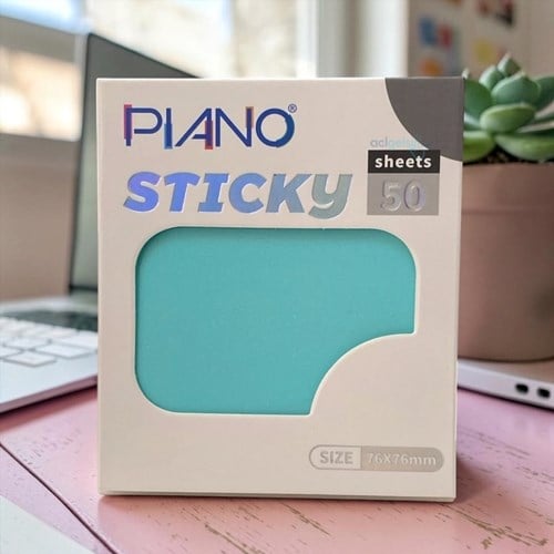 Piano Pastel Renkli Yapışkanlı Not Kağıdı 76x76 Mm 50 Yaprak