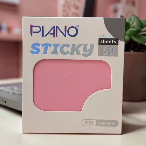 Piano Pastel Renkli Yapışkanlı Not Kağıdı 76x76 Mm 50 Yaprak