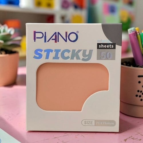 Piano Pastel Renkli Yapışkanlı Not Kağıdı 76x76 Mm 50 Yaprak