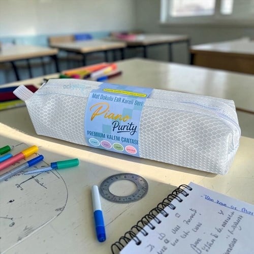 Piano Purity Mat Dokulu Eva Kalem Kutusu Kareli Seri
