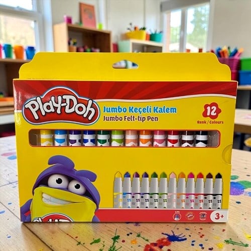 Play-doh Jumbo Keçeli Kalem 12 Renk